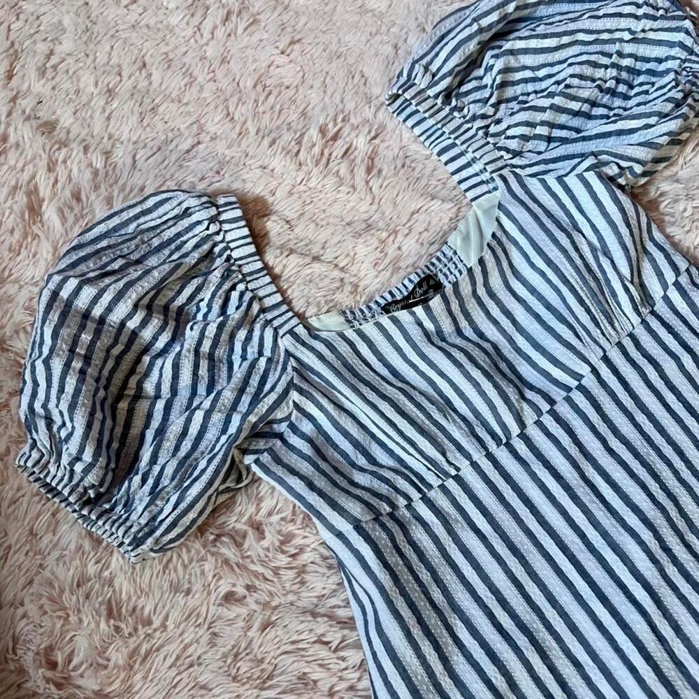 Prairie Feminine Twee Coquette Festival‎ Romantic Puff Sleeve Babydoll Dress - Picture 2 of 4